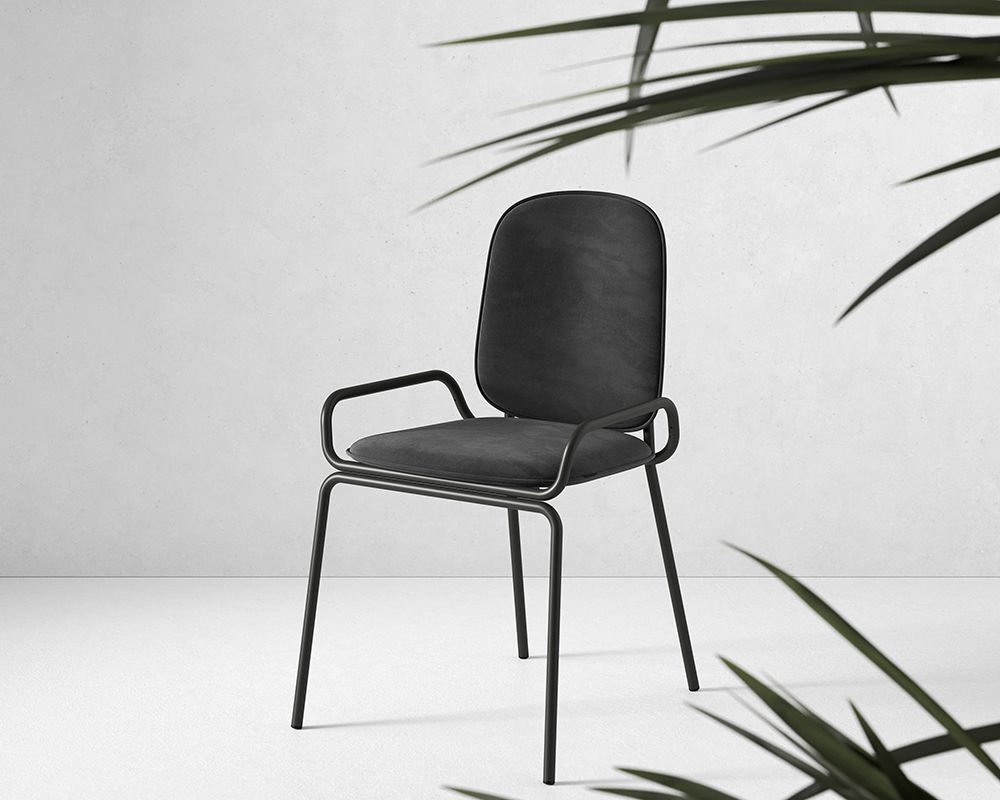 Стул Ror, Double Frame, велюр, черный /черный