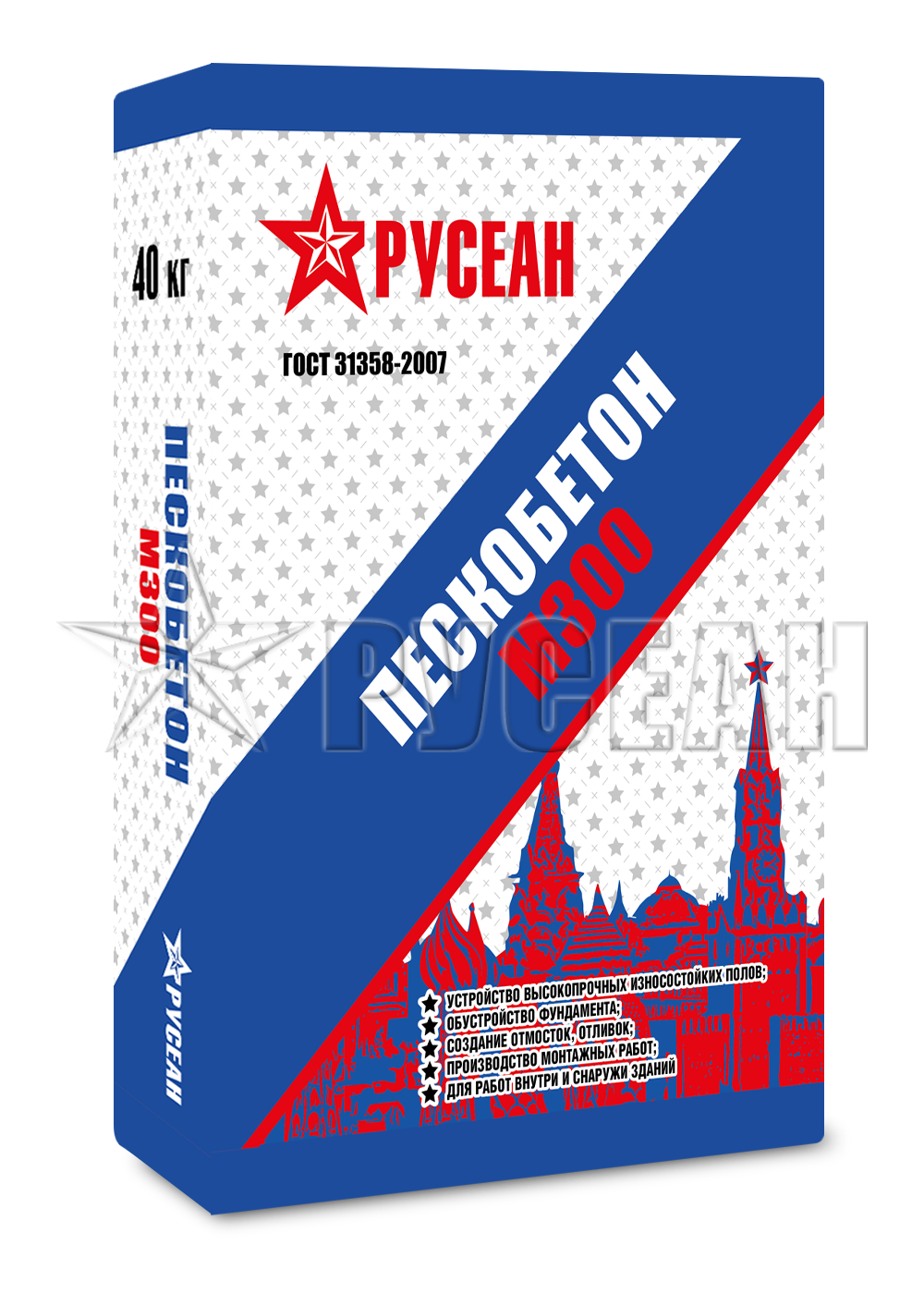 Пескобетон М-300 Русеан, 40кг