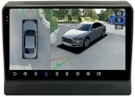 Магнитола для Mitsubishi Delica D5 2019+ - FarCar BX9633-360 на Android 13, 2K QLED, 6Гб+128Гб, CarPlay, 4G SIM-слот, 4 камеры в комплекте