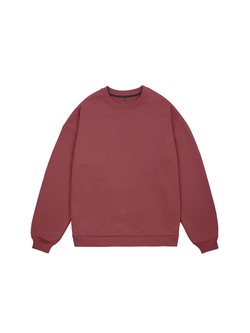 Свитшот оверсайз, без начеса (марсала)