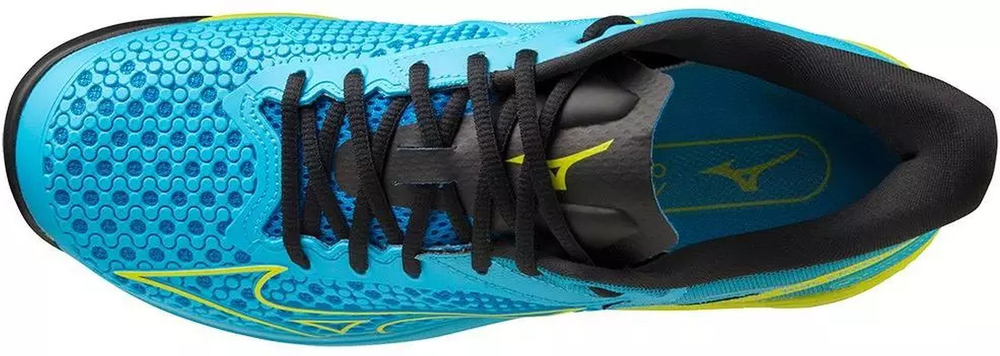 Теннисные кроссовки Mizuno Wave Exceed Tour 5 CC - jet blue/bolt neon/black