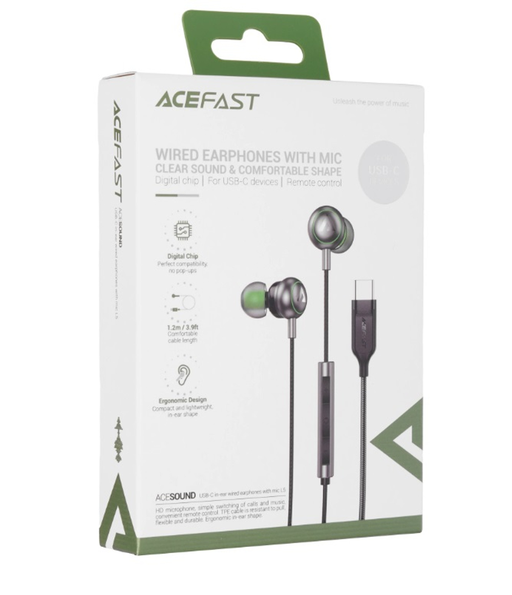 Наушники с микрофоном ACEFAST L5 Type-C (черный)