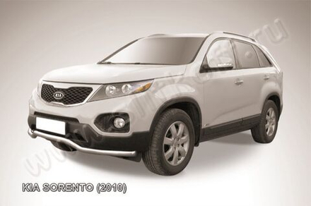 Защита переднего бампера (нержавейка) Kia Sorento (2009-2012) d57 волна