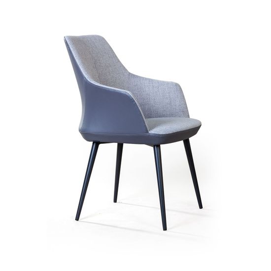 Стул с подлокотниками Frank, рогожка комби серый