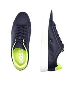 Кожаные кроссовки rhys BOSS BLACK - темно-синий(50502869)