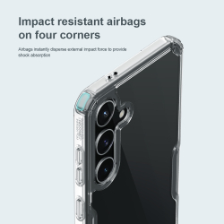 Прозрачный чехол с усиленными углами от Nillkin для Samsung Galaxy S24, серия Nature TPU Pro Case