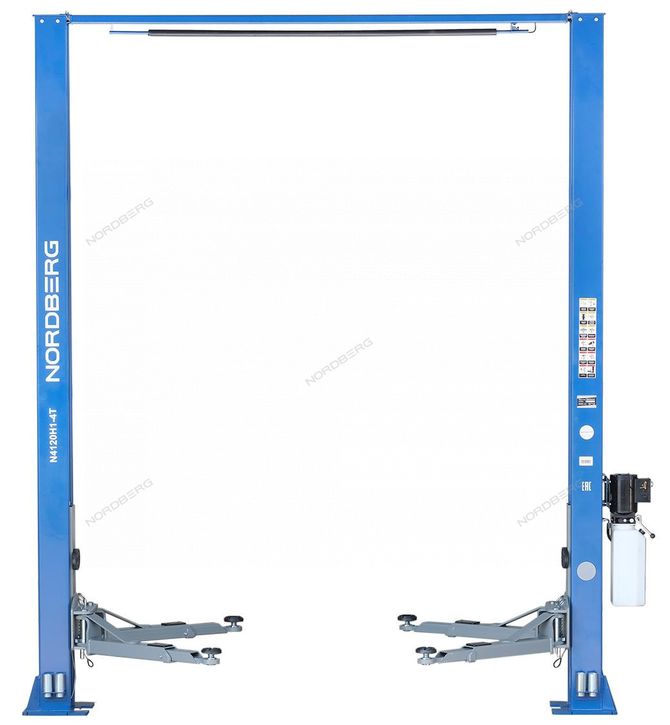 NORDBERG (N4120H-4B) Подъемник 380V 2х стоечный 4т с верхней синхронизацией, H=3,6 м (синий)