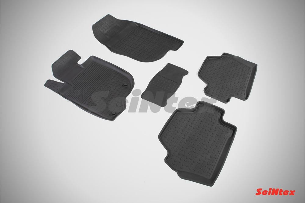 Резиновые коврики с высоким бортом для Mitsubishi Pajero Sport II 2008-2015 Seintex.82774
