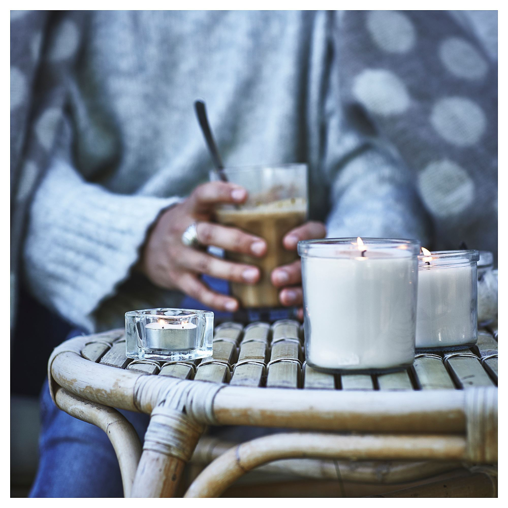 Свеча ароматическая IKEA JAMLIK (ЯМЛИК), Ваниль, Светло-бежевый, 20 часов