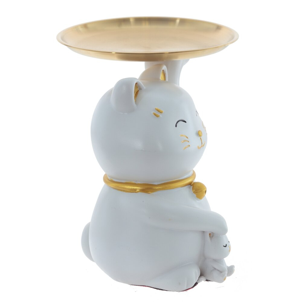 Фигурка декоративная с подносом Кошка