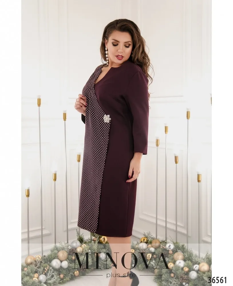 Платье 103-1-марсала Minova