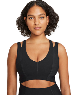 Женский топ теннисный Nike Yoga Luxe Dri Fit Women's Infinalon Jumpsuit W - black/dark smoke grey
