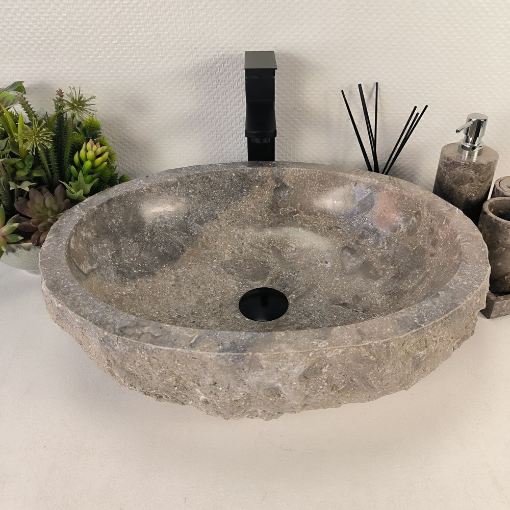 Раковина из мрамора Erozy Grey EM-64749 51*41*15 0188