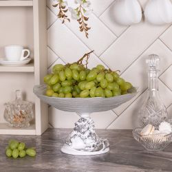 Фруктовница-конфетница Ирис Визир Античное Серебро