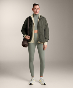 Oysho Лонгслив Comfortlux Rib, серый хаки