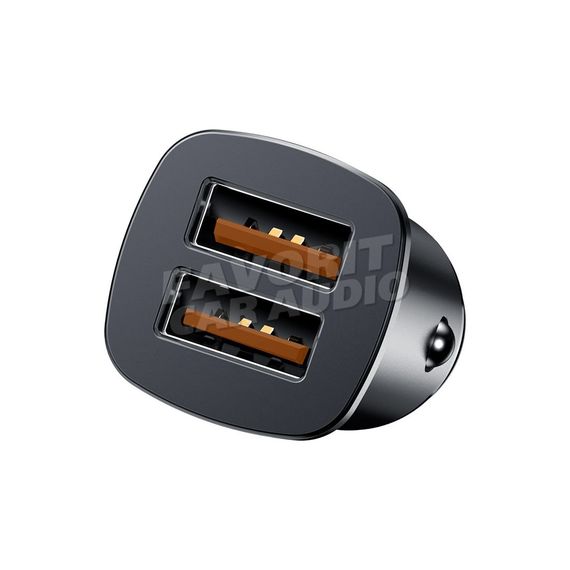 АЗУ 2USB Baseus Square 2100mAh металл QC3.0 чёрный