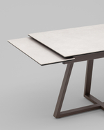 Стол Керас 120-180/80/75, столешница керамика Carmen light grey