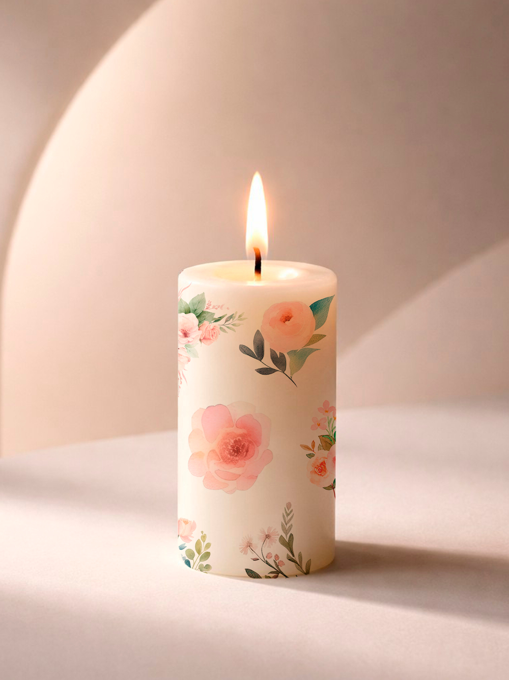 Трансфер переводной - декаль для свечей и гипса шебби шик розы 005