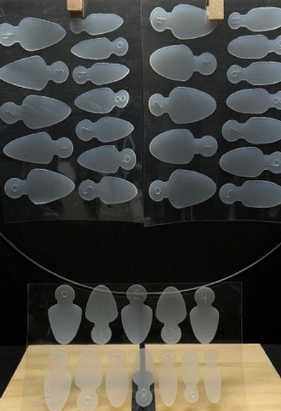 Формы силиконовые для верхних форм (1 пластина 12 шт). Длинный миндаль