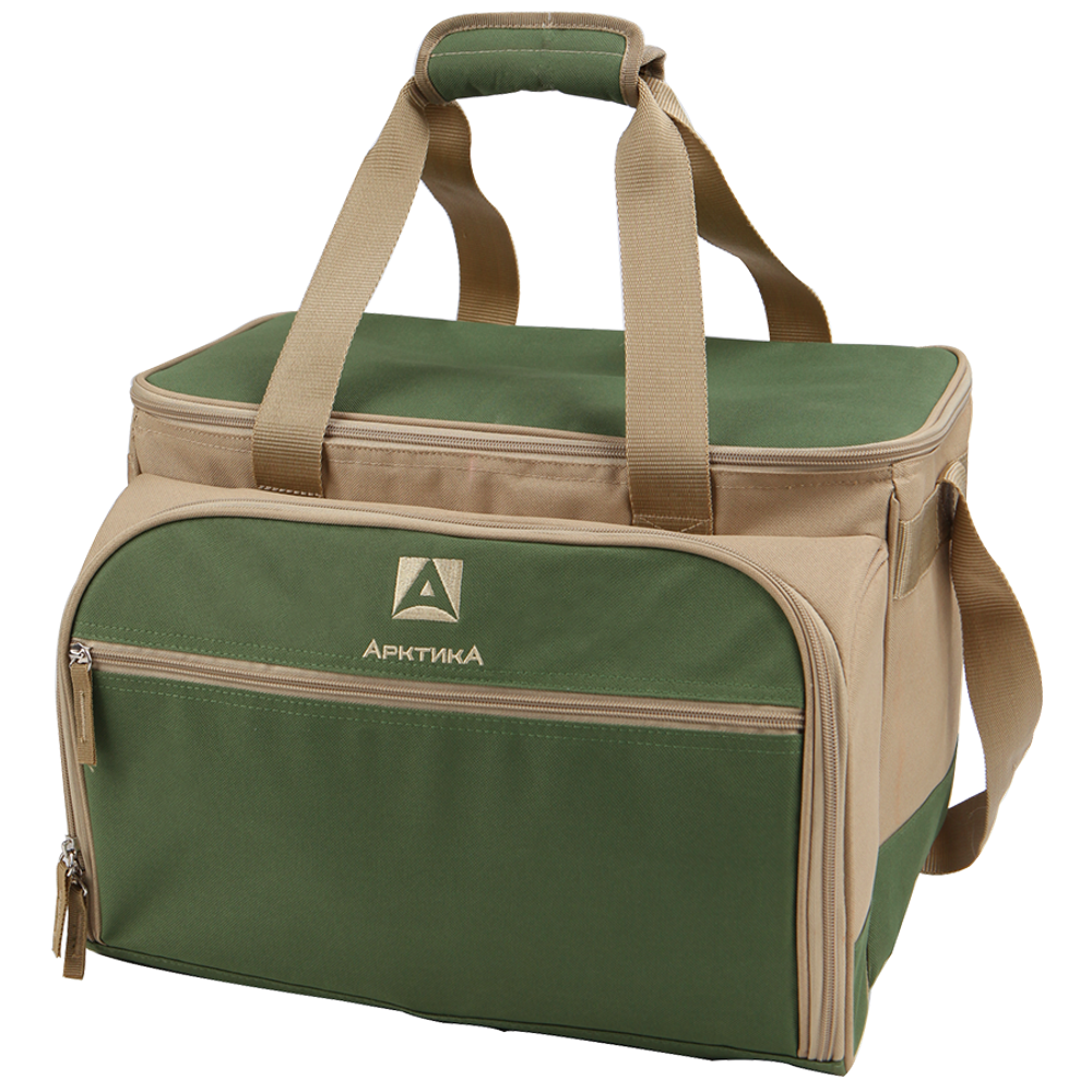 Термосумка с набором для пикника Арктика 6 перс. (22 л.), зеленая