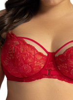 Красный бюстгальтер с шитыми чашками Grace (Размер: 70H) (Цвет: красный)