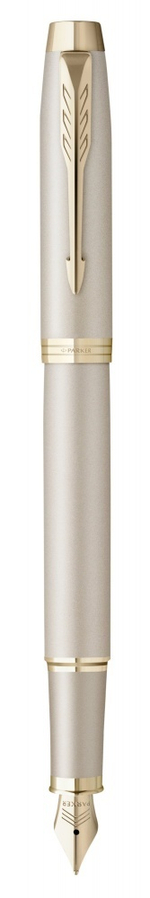 Перьевая ручка Parker IM Professionals Monochrome Champagne, перо: F, цвет чернил: Blue, в подарочной упаковке.
