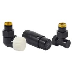 Комплект трехосевой SCHLOSSER STANDARD MINI 1/2quot; левый, Ral 9005, с термоголовкой MINI M30x1,5