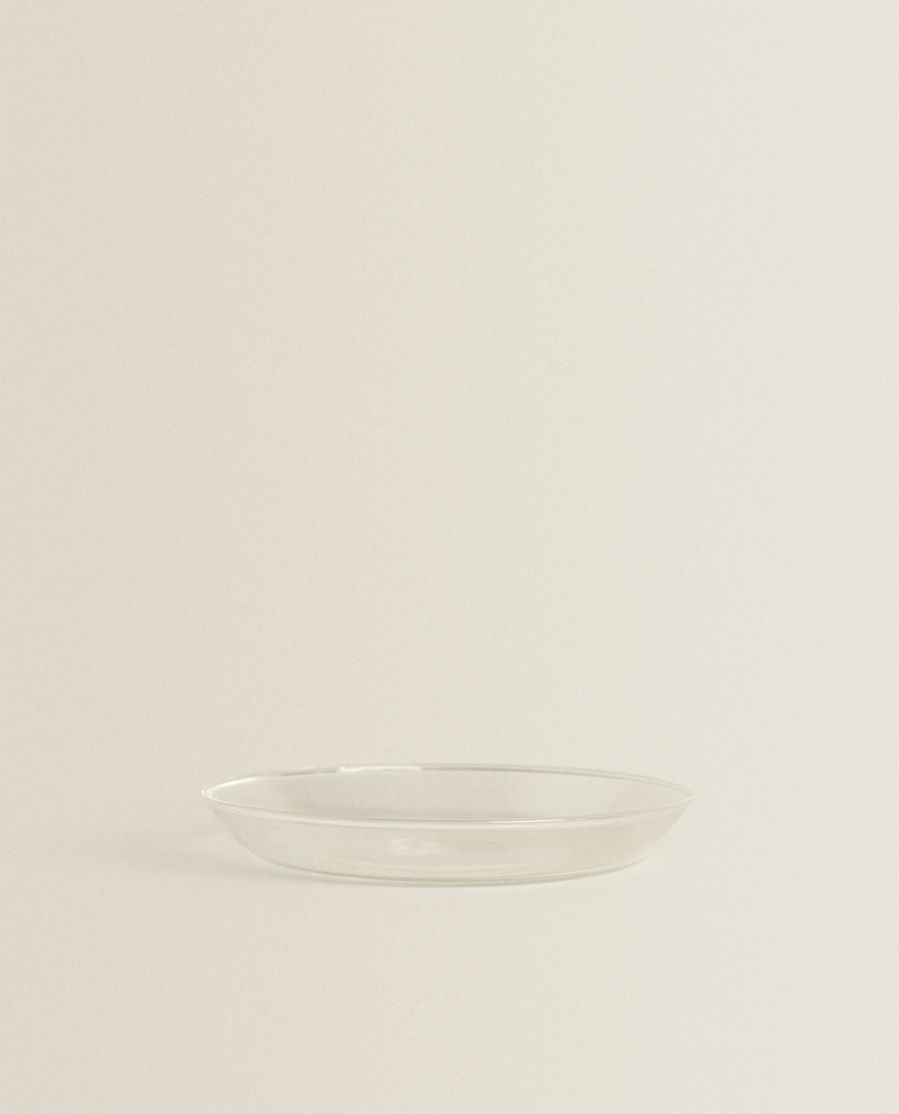 ZARA HOME ТАРЕЛКА ИЗ БОРОСИЛИКАТНОГО СТЕКЛА С ОБОДКОМ