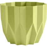 Кашпо для цветов пластиковое 0,8л d-13см «Геометрия» Фисташковый
