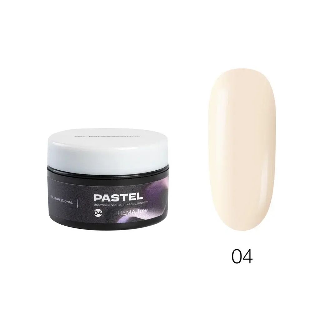 TNL Гель для наращивания Pastel жесткий, HEMA-Free №04, 18 мл