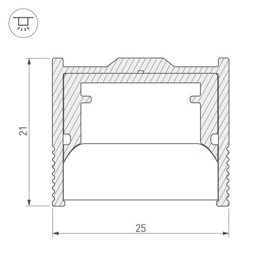 Профиль Arlight WPH-Floor22-2000 ANOD 023291