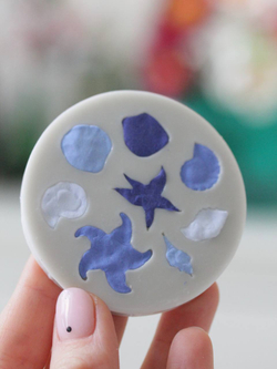 Молды силиконовые для морского декора "Набор 2 молда: морские жители и звезды с рыбкой" / форма для мыла, воска, гипса и полимерной глины