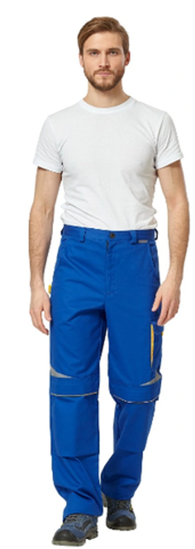 Брюки рабочие мужские летние "Алатау" цвет василек/желтый