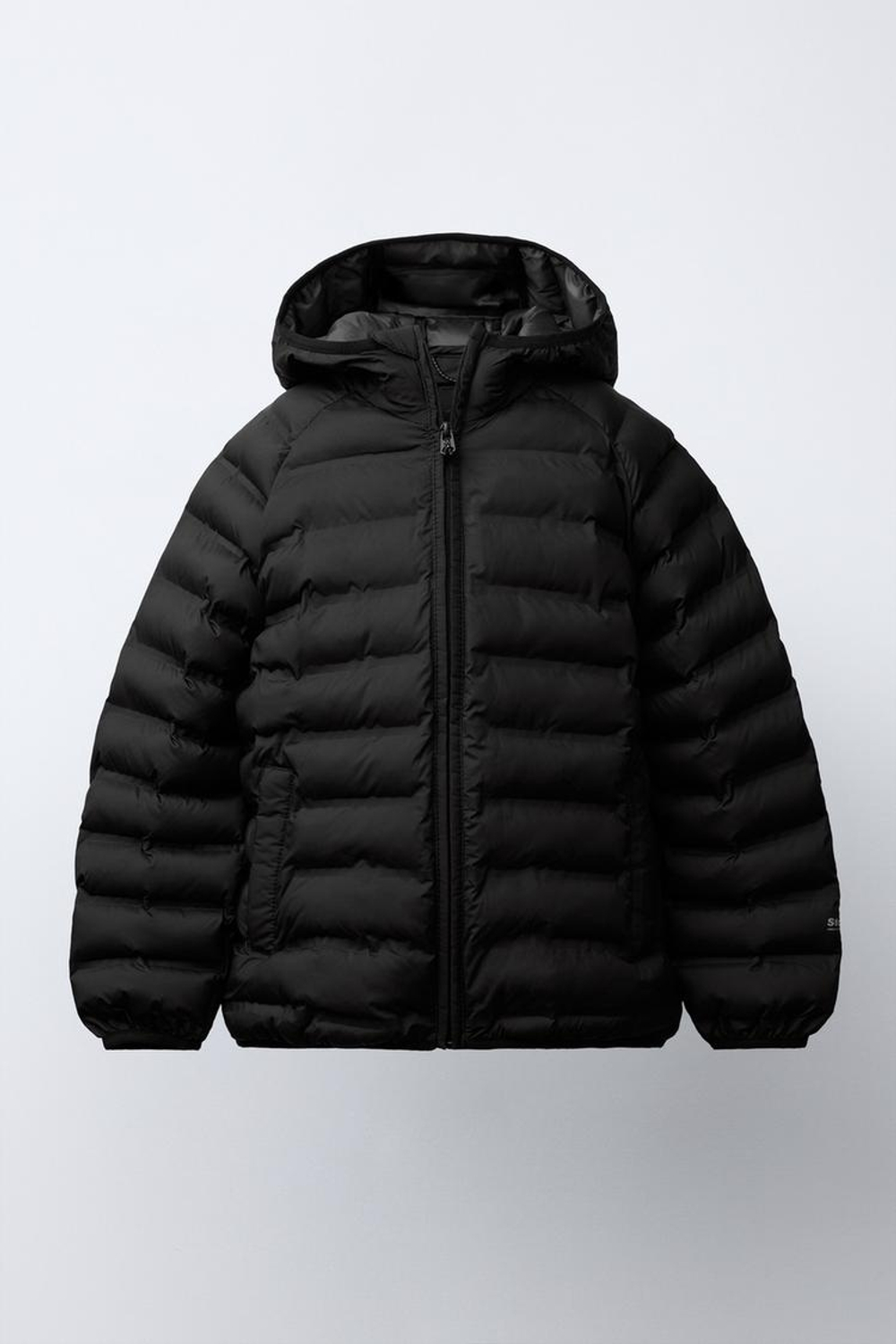 ZARA УЛЬТРАЛЕГКАЯ НЕПРОМОКАЕМАЯ КУРТКА, ЧЕРНЫЙ