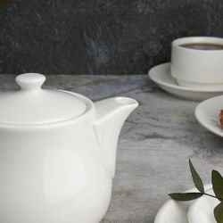 Чайник 450 мл d 10,1 см h11 см с фильтром белый фарфор P.L. Proff Cuisine [1]