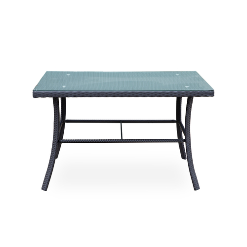 Стол прямоугольный  арт.GS017 120х80см (каркас черный, столешница стекло) "Garden story"