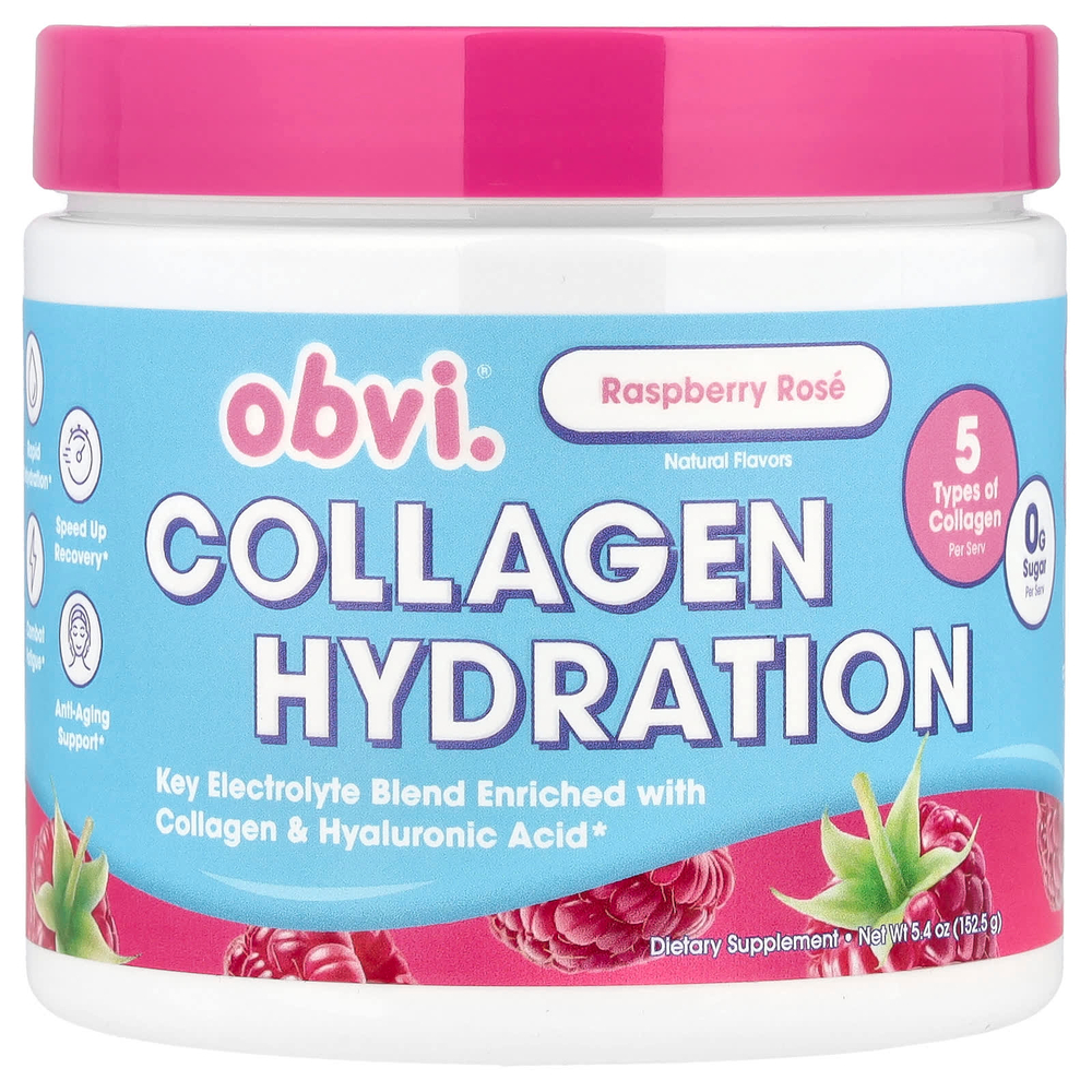 Obvi, Collagen Hydration, малиновая роза, 152,5 г (5,4 унции)