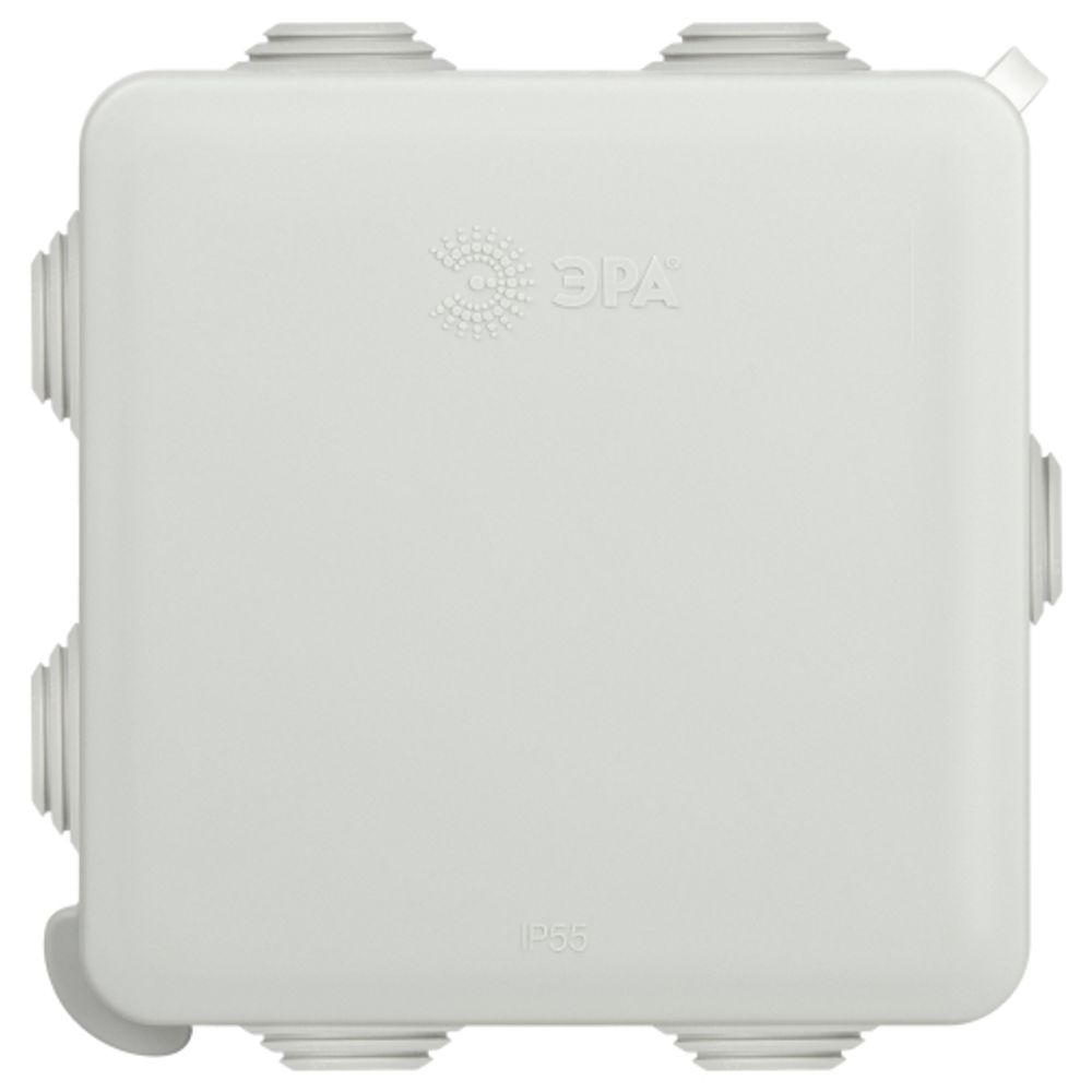 Распаячная коробка ЭРА KOR-80-80-50-7gv-MP серая 80х80х50мм с гермовводами 7 входов прямой монтаж IP55