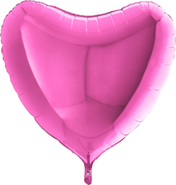 Фольгированный шар сердце 81 см розовый