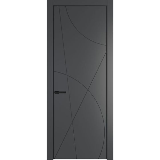 Фото межкомнатной двери эмаль Profil Doors 4PE графит глухая кромка чёрная