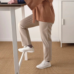 Стол для переговоров - MITTZON IKEA /ИКЕА МИТТЗОН , 68х140х105 см, темно-коричневый/белый