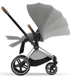 Коляска 3 в 1 Cybex Priam IV Chrome Brown complete и автокресло Aton S2 i-Size Ocean Blue Mirage Grey