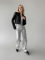 Штаны Fashion Jeans 692 широкие однотонные с напылением