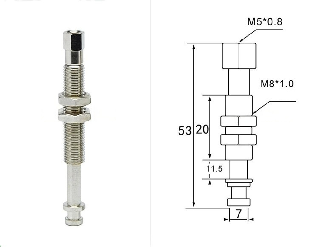 M8-l53 (flat head) can rotate metal tools