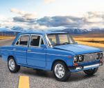 Лада LADA ВАЗ-2106 Жигули металлическая инерционная машинка голубая 1:24