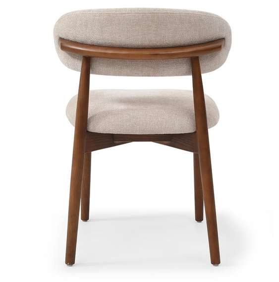 Стул Ando бежевый, ножки орех