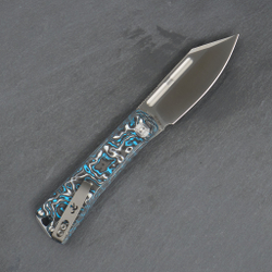 Нож складной Kunwu GEEZER Blue CF (Старичок)