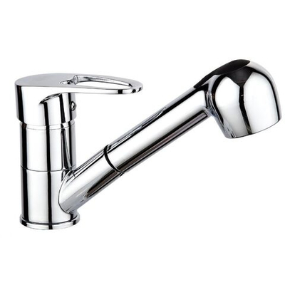 Смеситель для кухни, РМС, выдвиж излив, с картриджем, хром, SL52-014