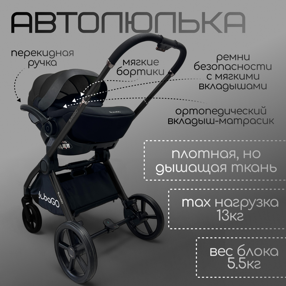 Модульная коляска BubaGO Gaudi 3в1