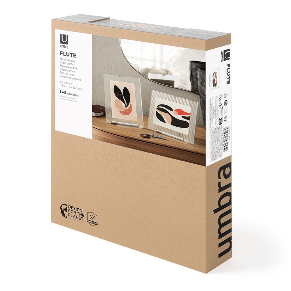 Фоторамка Flute, 20х23 см, хром